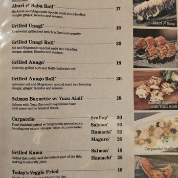 Shigotonin - Menu as of September 2023 - Japanese Near Me - Las Vegas, Nevada