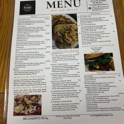 Big Daddy’s on 84 Bar & Grill - Menu side 2