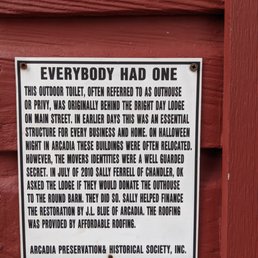 There is an outhouse. It's for show only.