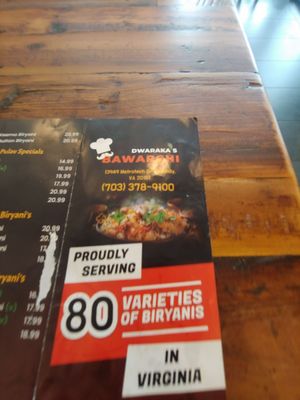 Menu photo 4 Dwaraka's Bawarchi Indian Kitchen Chantilly, VA Menu photo 4 Dwaraka's Bawarchi Indian Kitchen Chantilly, VA