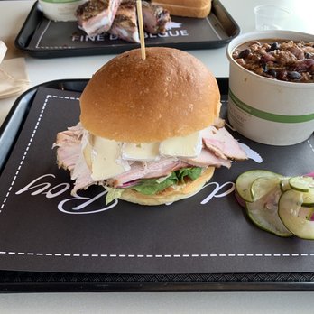 Buddy Boy Fine Barbeque - Turkey Apple Brie Sandwich and Beans - Barbeque Near Me - Minnetrista, Minnesota