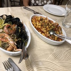 Ristorante Pizzeria Varadero - Seafood gnocchi and spaghetti chitarra seafood dishes