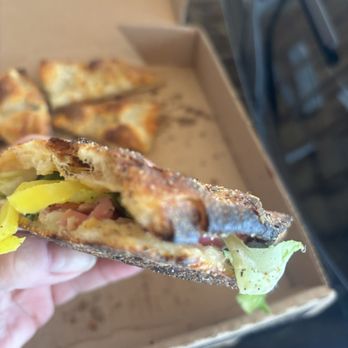 Your Pie Pizza - This was my Italian sandwich. Terrible like you see hardly any meat or cheese but plenty of lettuce and olives and they forgot the sauce - Pizza Near Me - Flagstaff, Arizona