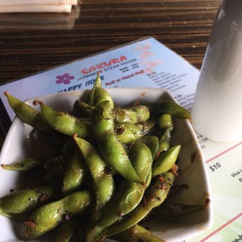 Sakura - Garlic edamame-deliciousness - Sushi Bars Near Me - Pearland, Texas Sakura - Garlic edamame-deliciousness - Sushi Bars Near Me - Pearland, Texas