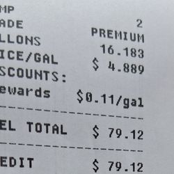 7-Eleven - Gas receipt