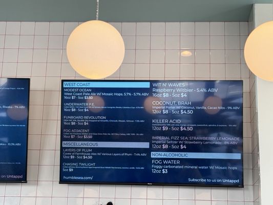 Menu photo 3 Humble Sea Brewing Alameda, CA Menu photo 3 Humble Sea Brewing Alameda, CA