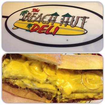 Beach Hut Deli - The Skinny Dipper: roast beef covered in cheese and onions, served on a french roll with au jus to dunk it in. - Sandwiches Near Me - Reno, Nevada Beach Hut Deli - The Skinny Dipper: roast beef covered in cheese and onions, served on a french roll with au jus to dunk it in. - Sandwiches Near Me - Reno, Nevada