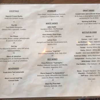 Five & Dime - Drink menu. - American Near Me - Evanston, Illinois