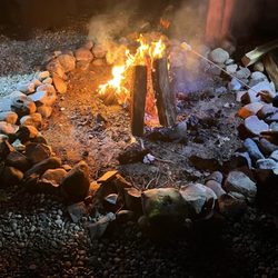 Camp Cavell - Smores at the bonfire