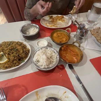 Spice Restaurant And Bar - Our food.  I was starving so sorry it was after we started eating. - Indian Near Me - Mechanicsburg, Pennsylvania