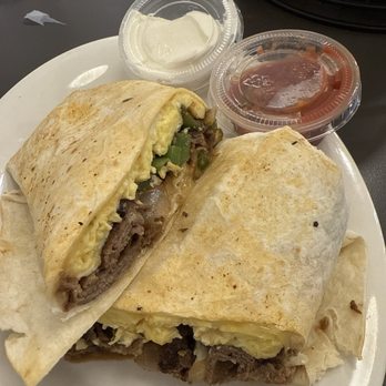 Eggs Up Grill - Carne Asada Breakfast Burrito - Breakfast & Brunch Near Me - Winston Salem, North Carolina Eggs Up Grill - Carne Asada Breakfast Burrito - Breakfast & Brunch Near Me - Winston Salem, North Carolina