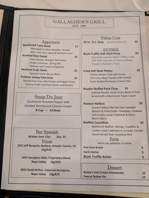 Menu photo 3 Gallagher's Grill Covington, LA