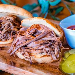 Smitty's BBQ & Catering - Juicy, Smoky, and Heavenly: Sink your Teeth into Our Irresistible Brisket Sandwich!