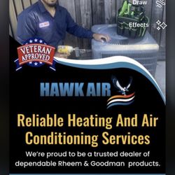 Hawk Air - Hawk air technician working on a condenser