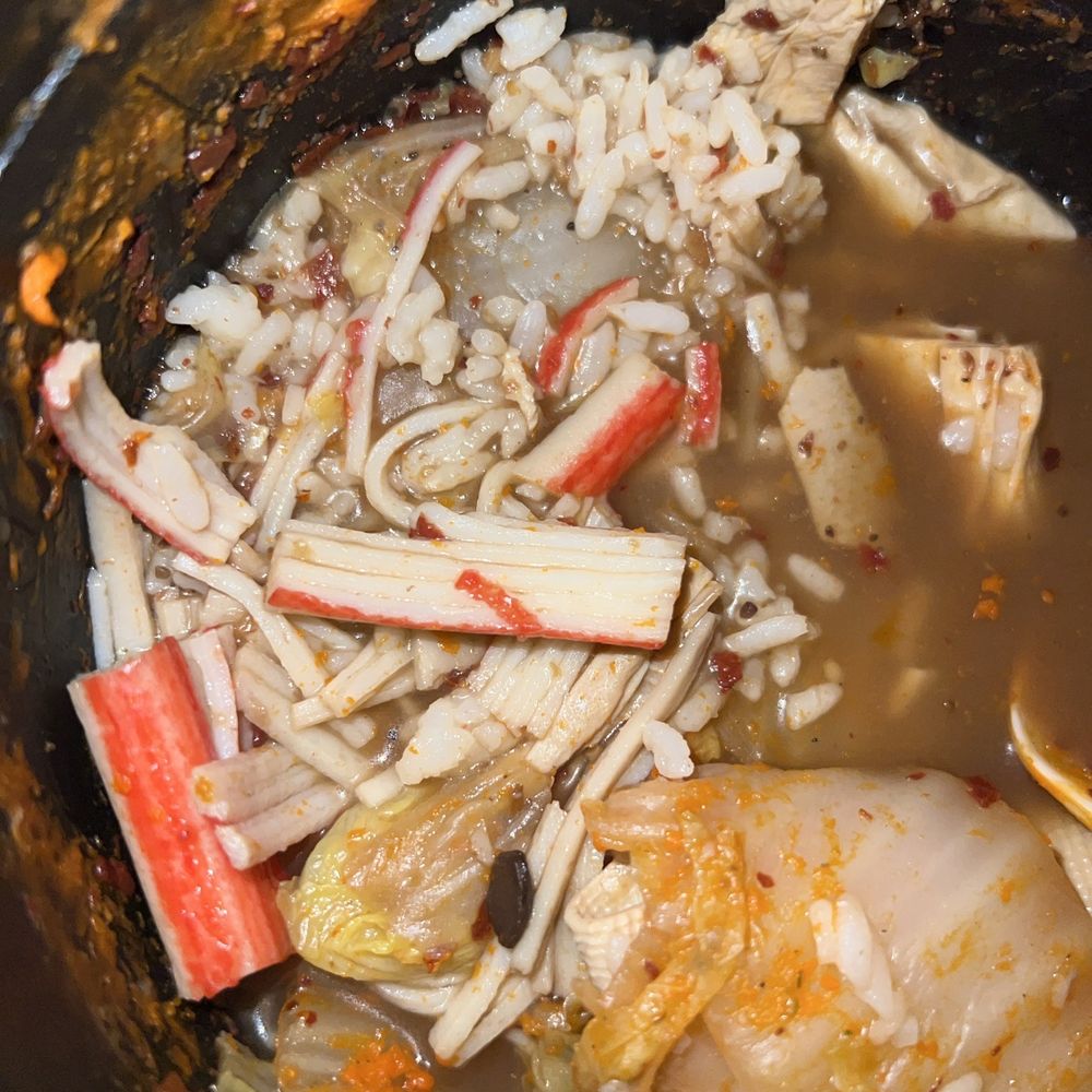 VEGETARIAN Veggie Spicy Hot Pot. With CRAB!! VEGETARIAN Veggie Spicy Hot Pot. With CRAB!!