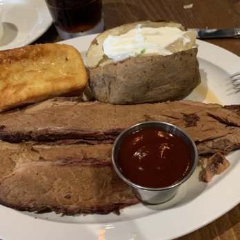 Copper Barrel on State - Brisket dinner, potato & moist corn bread - Bars Near Me - Hampshire, Illinois