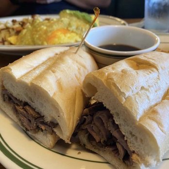 Lumberjacks Restaurant - French Dip and Fresco Scramble in the background - American Near Me - Stockton, California