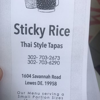 Sticky Rice - Menu - Phone #s - Thai Near Me - Lewes, Delaware