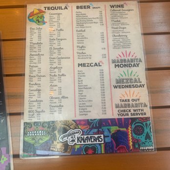 Kalaveras - Drink menu - Latin American Near Me - San Pedro, California Kalaveras - Drink menu - Latin American Near Me - San Pedro, California