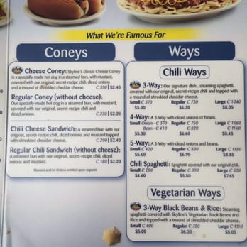 Skyline Chili - Skyline Menu page 2 - Fast Food Near Me - Naples, Florida Skyline Chili - Skyline Menu page 2 - Fast Food Near Me - Naples, Florida