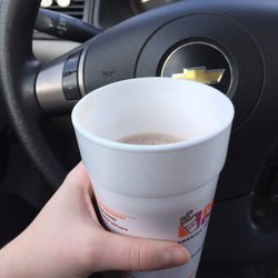 Dunkin' - Check out my large chai tea I just got from this Dunkin Donuts drive thru. If I wanted a medium, I would have ordered it. So irritated.
