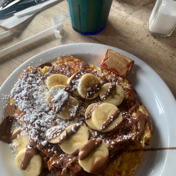 Fratelli Cafe - Choco Croissant French Toast - Coffee & Tea Near Me - Los Angeles, California