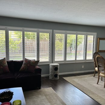 North Valley Shuttery - Living Room/ Dining Room 2 Large windows - Shutters Near Me - Lodi, California