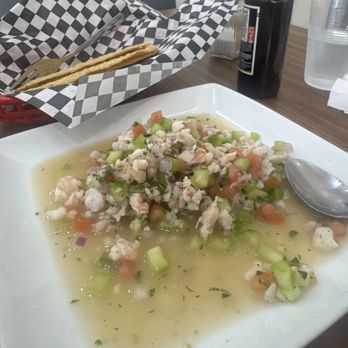 La Baja Cevicheria - Shrimp ceviche tostada - Seafood Near Me - Orange, California La Baja Cevicheria - Shrimp ceviche tostada - Seafood Near Me - Orange, California