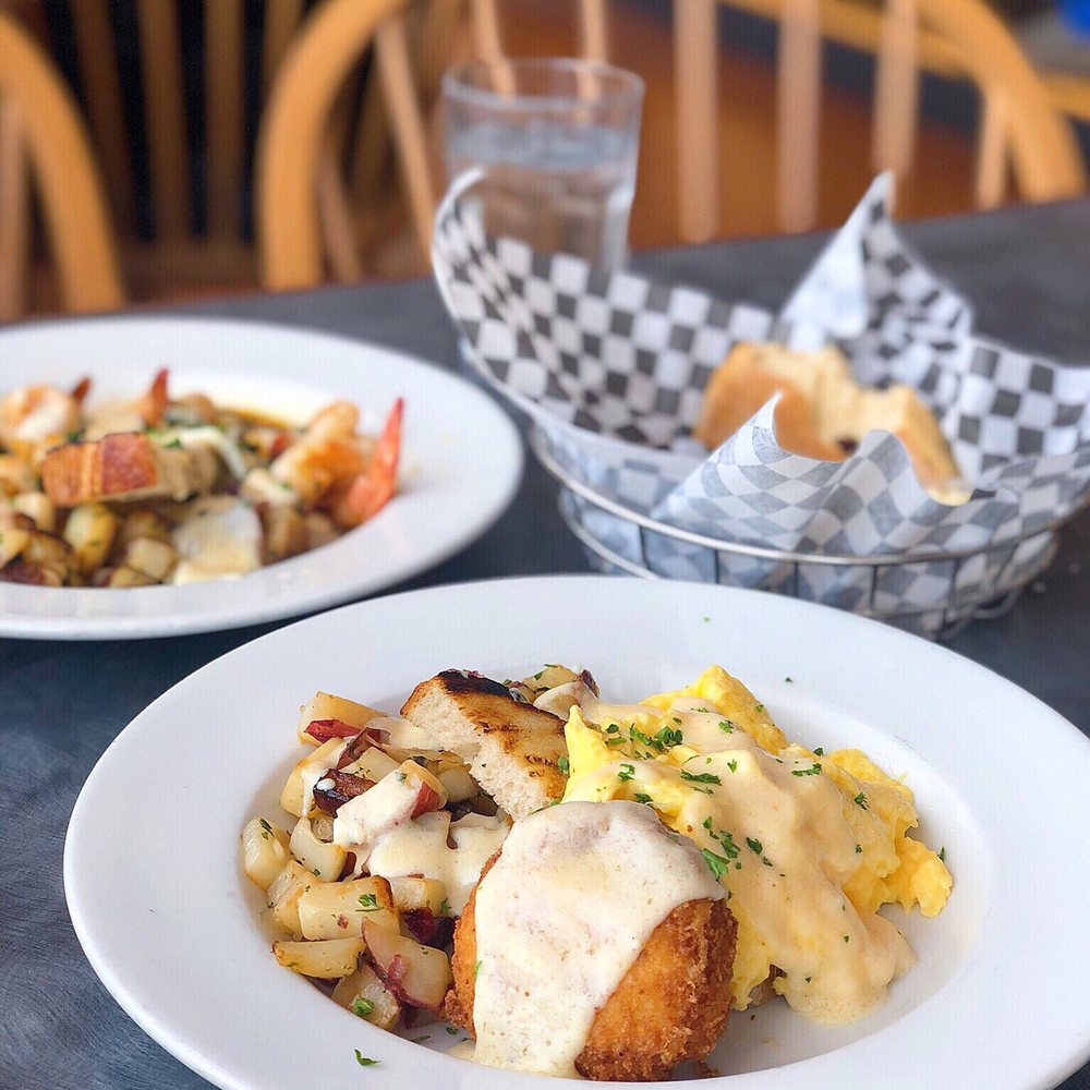 Chinook's - Dungeness Crab Cake Bowl | crab cake, potatoes, eggs your own way, and a slice of sourdough - Seafood Near Me - Seattle, Washington