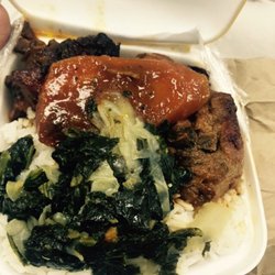 Fish Bone - Small Brown Stew Chicken w/ Veggies $6