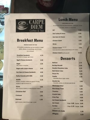 Menu photo 3 Carpe Diem Coffee & Tea Co Mobile, AL