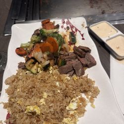 Saito Japanese Steakhouse - Tiny portion of steak for some reason they had thin sliced NY strips.