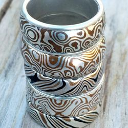 Denver School of Metal Arts - Mokume Gane rings by Eric Burris