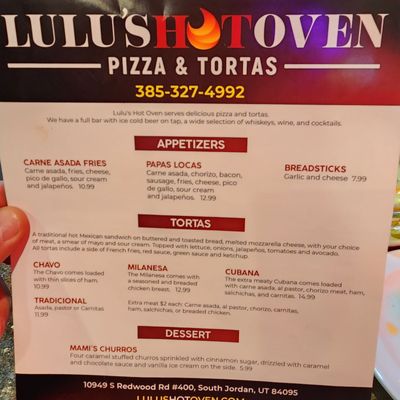 Menu photo 6 Lulu's Hot Oven South Jordan, UT