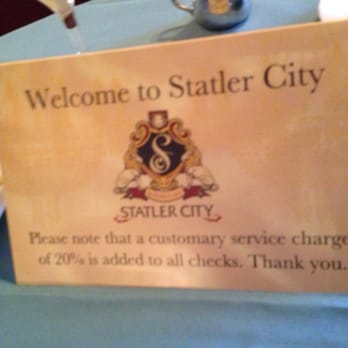 Statler City - Notice about the automatic gratuity regardless of the size of the party you are with - Party & Event Planning Near Me - Buffalo, New York Statler City - Notice about the automatic gratuity regardless of the size of the party you are with - Party & Event Planning Near Me - Buffalo, New York