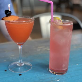 Kai Bar - two cocktails on a blue table - Cocktail Bars Near Me - East Greenwich, Rhode Island Kai Bar - two cocktails on a blue table - Cocktail Bars Near Me - East Greenwich, Rhode Island
