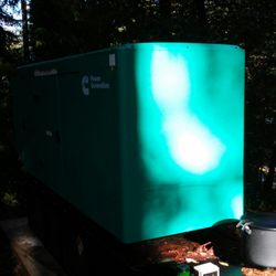 State Electric Generator - One of our biggest toughest challenge. Were glad everything came out great! #Safety#hardwork#teamwork# ! Boulder creek Generator.
