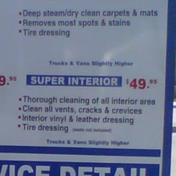 Redlands Car Wash - He tried to tell me $60 for my carpets. I said I'm no! I saw online it said $50! Says "steamed" they wiped it with dirty water - Gas Stations Near Me - Redlands, California Redlands Car Wash - He tried to tell me $60 for my carpets. I said I'm no! I saw online it said $50! Says "steamed" they wiped it with dirty water - Gas Stations Near Me - Redlands, California