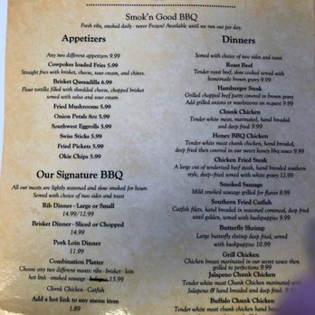 Cowpokes BBQ Diner - the menu - Barbeque Near Me - Prague, Oklahoma