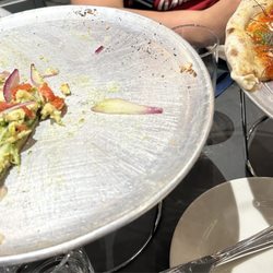 Hank's Petaluma - Shredded chicken pizza and Koburrata pizza's