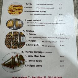 Gimbap Heaven - Menu