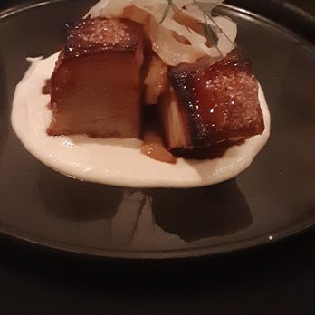 Rococo Steak - Brûlée Pork Bellies ($16)
Cauliflower Puree, Shaved Fennel, Poached Pear, Sweet Soy Glaze - Steakhouses Near Me - St. Petersburg, Florida Rococo Steak - Brûlée Pork Bellies ($16)
Cauliflower Puree, Shaved Fennel, Poached Pear, Sweet Soy Glaze - Steakhouses Near Me - St. Petersburg, Florida