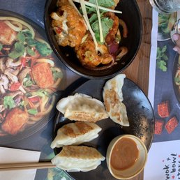 Gyoza andBang bang cauliflower Gyoza andBang bang cauliflower