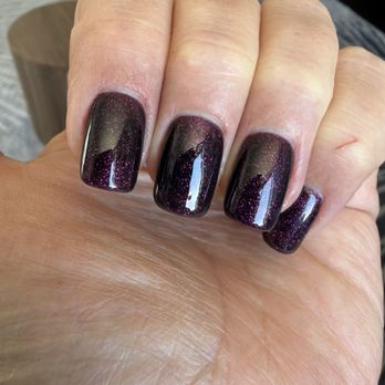 Premier Nails - Nail Salon Downtown Chicago - Short, squoval, gel, wine color with sparkles. - Nail Salons Near Me - Chicago, Illinois Premier Nails - Nail Salon Downtown Chicago - Short, squoval, gel, wine color with sparkles. - Nail Salons Near Me - Chicago, Illinois