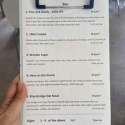 Sparrow Brewing & Roasting - Choose 4/flight including Stout!