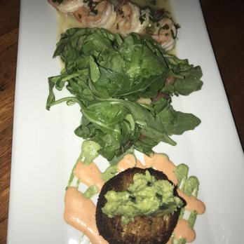 Corner Social - Crab cake and shrimp salad appetizer - New American Near Me - New York, New York Corner Social - Crab cake and shrimp salad appetizer - New American Near Me - New York, New York