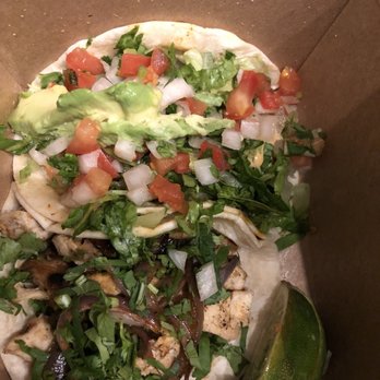Taco Maya - On top is the shrimp taco & chicken on bottom - Desserts Near Me - Chicago, Illinois Taco Maya - On top is the shrimp taco & chicken on bottom - Desserts Near Me - Chicago, Illinois