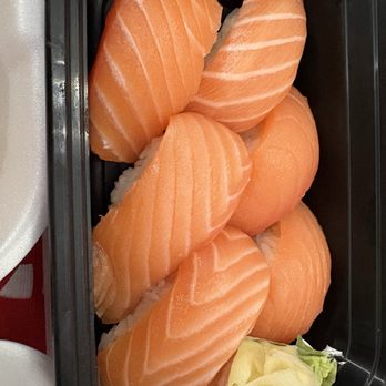 Sushi & Joy - Jumbo Salmon Nigiri, full order pictured - Japanese Near Me - Las Vegas, Nevada