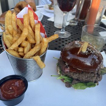 80/20 @ Kaelin's - The 80/20 Burger with fries and a well bourbon on the rocks. Nathan was our server, really nice guy. - Burgers Near Me - Louisville, Kentucky