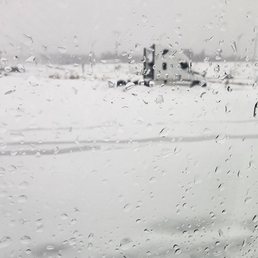 Trapped at the Quality inn. They have no plow service until overnight and no restaurant. No one comIng in and no one leaving.